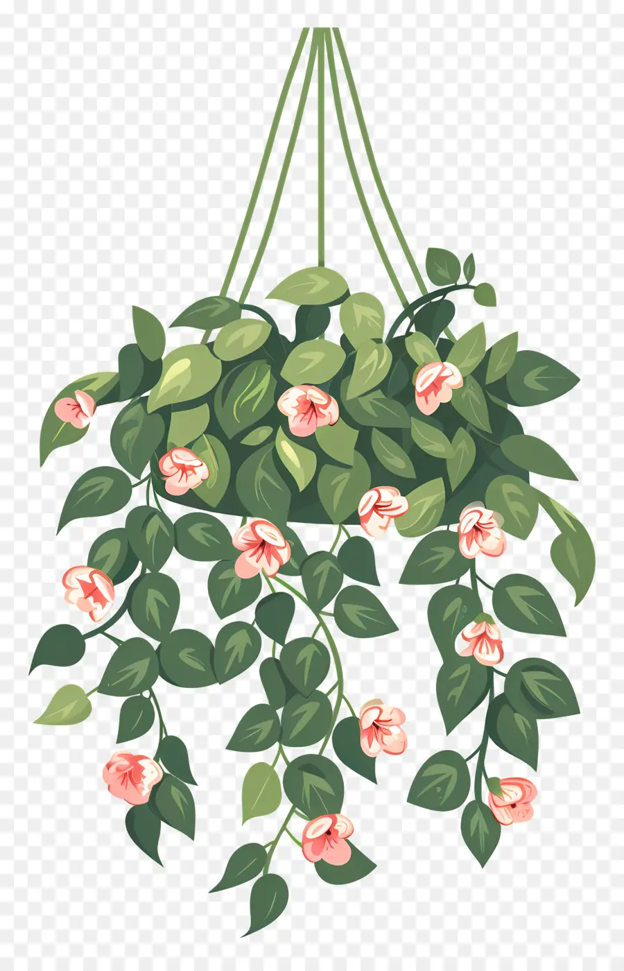 Flores Penduradas，Planta Suspensa Com Flores Rosa PNG