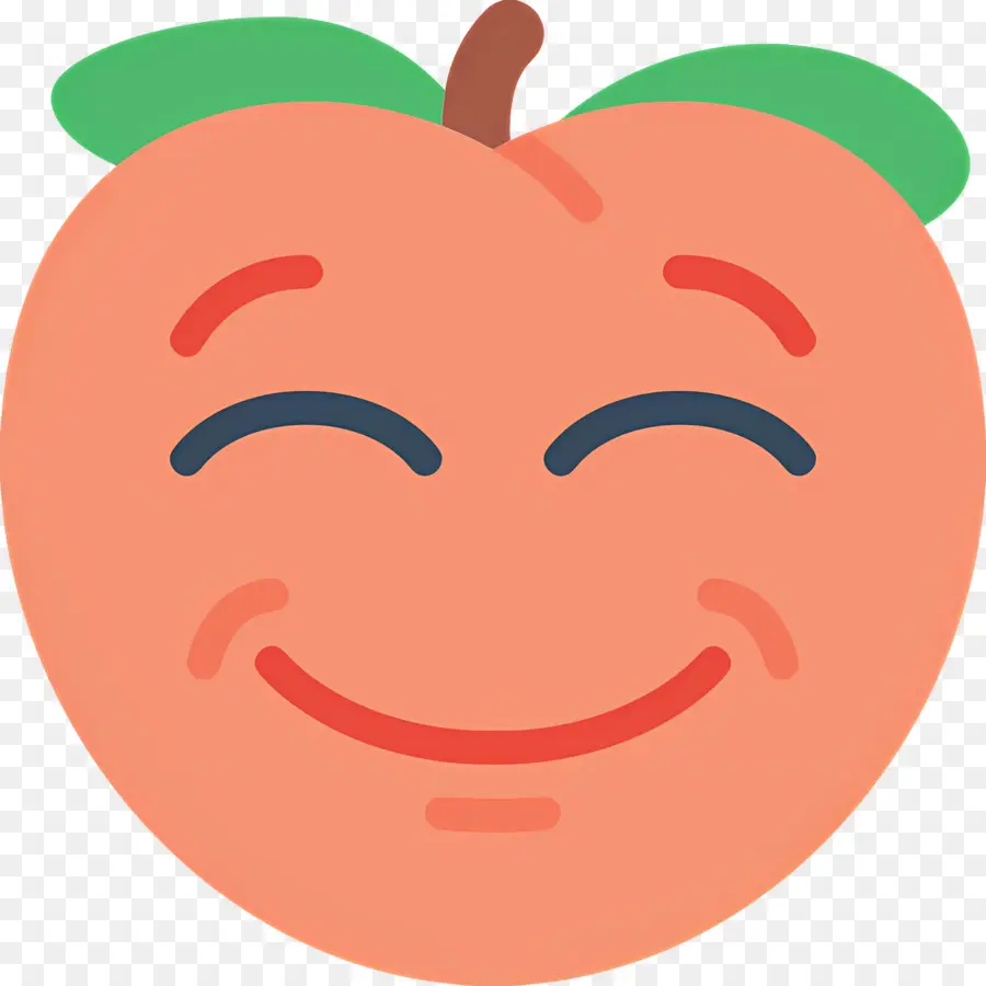 Emoji Pêssego，Pêssego Sorridente PNG