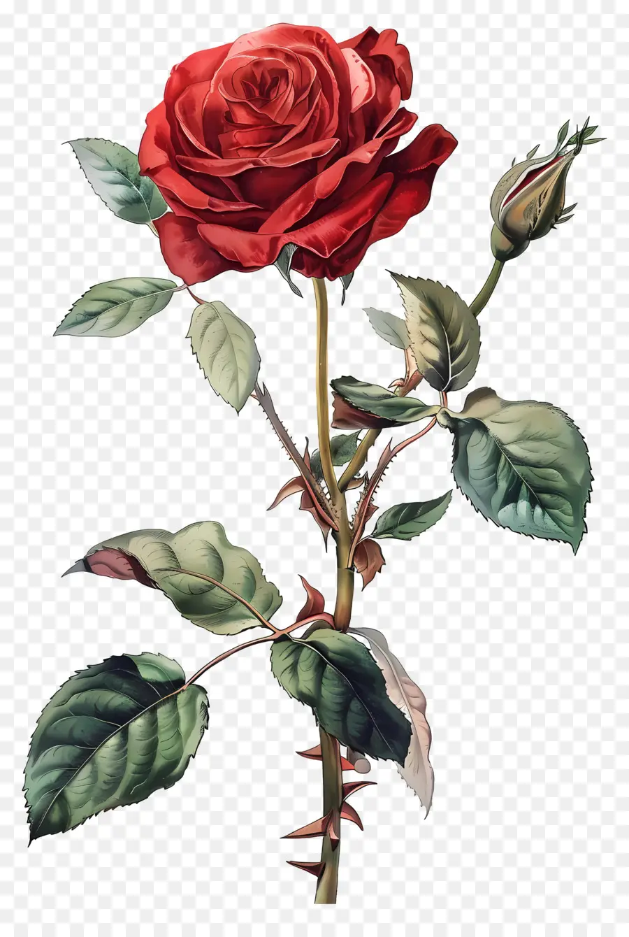 Flor Rosa，Rosa Vermelha PNG