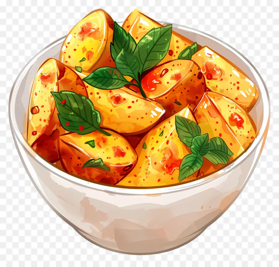 Batata Assada，Fatias De Laranja PNG