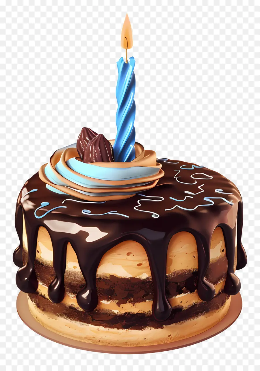 Bolo De Aniversário 3d，Bolo De Chocolate PNG