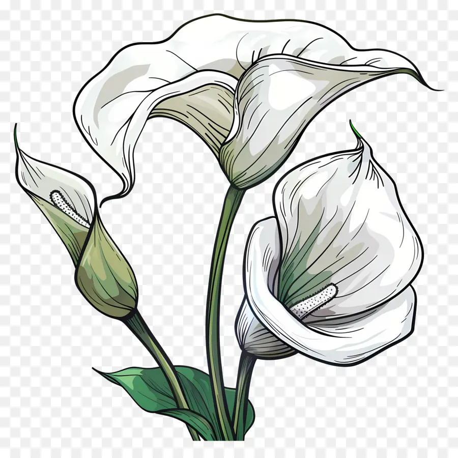 Calla Lírio，Lírios Brancos PNG