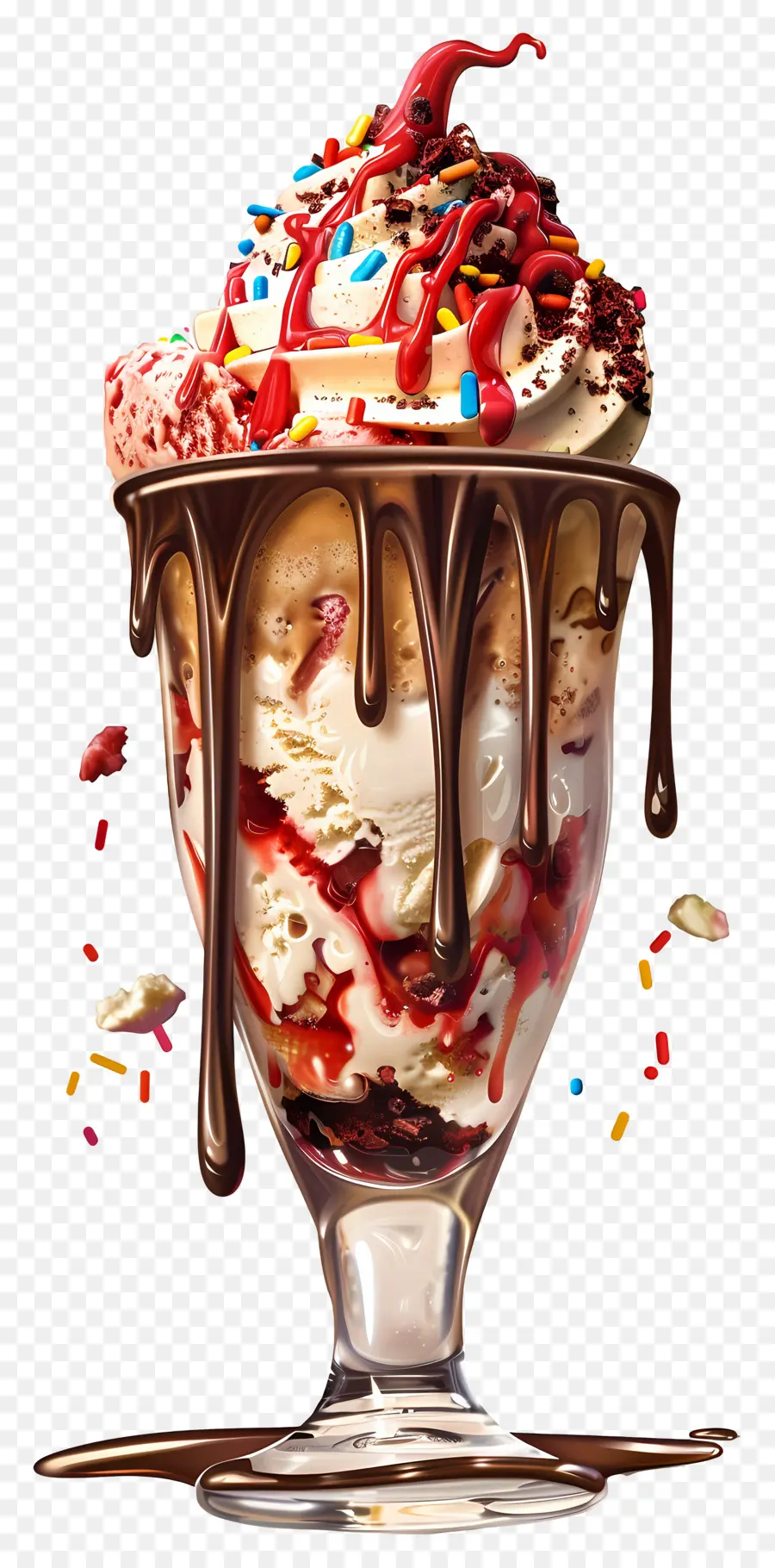 Sundae De Sorvete，Sundae De Morango PNG