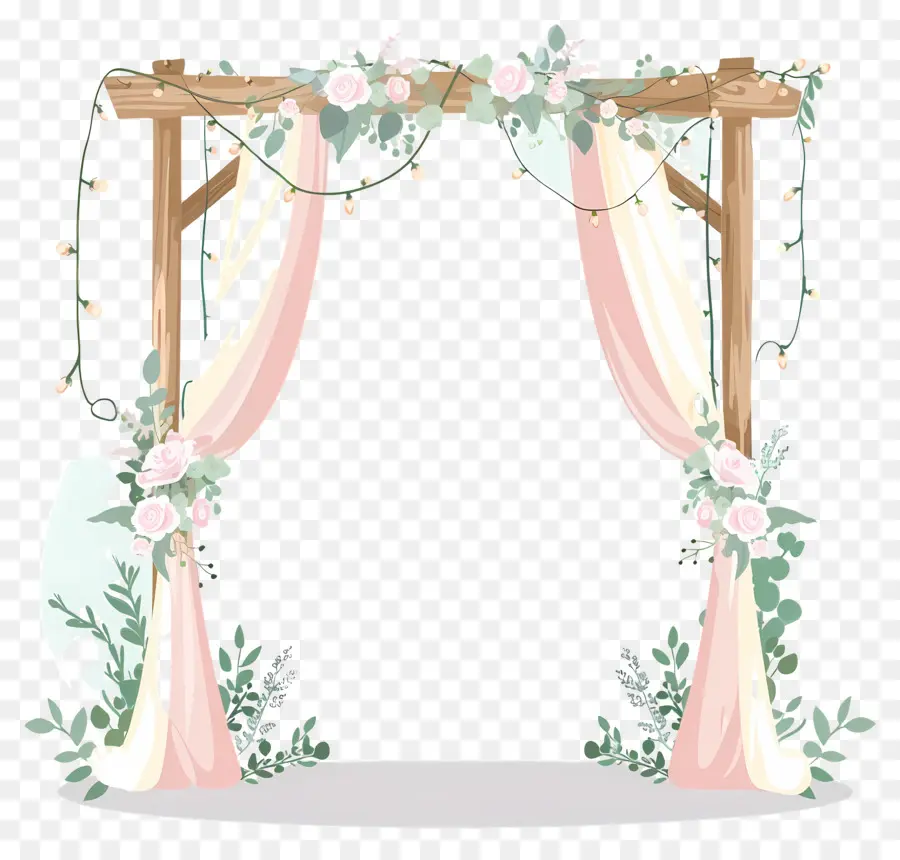 Arco De Casamento，Arco Floral Rosa PNG