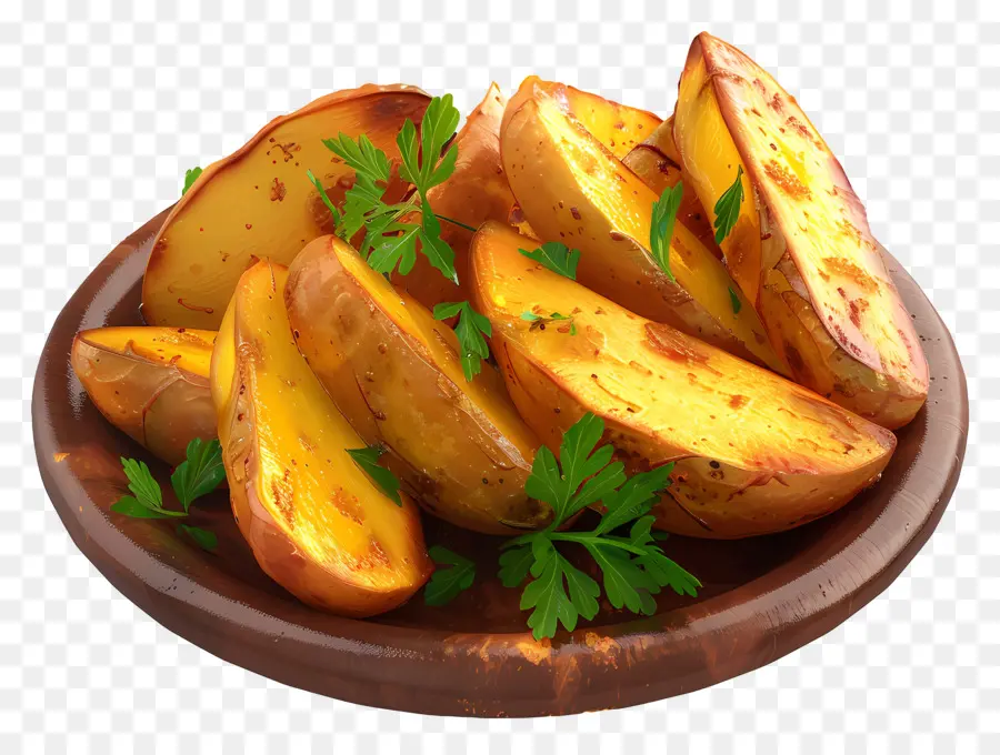 Fatias De Batata，Fatias De Batata Temperadas PNG