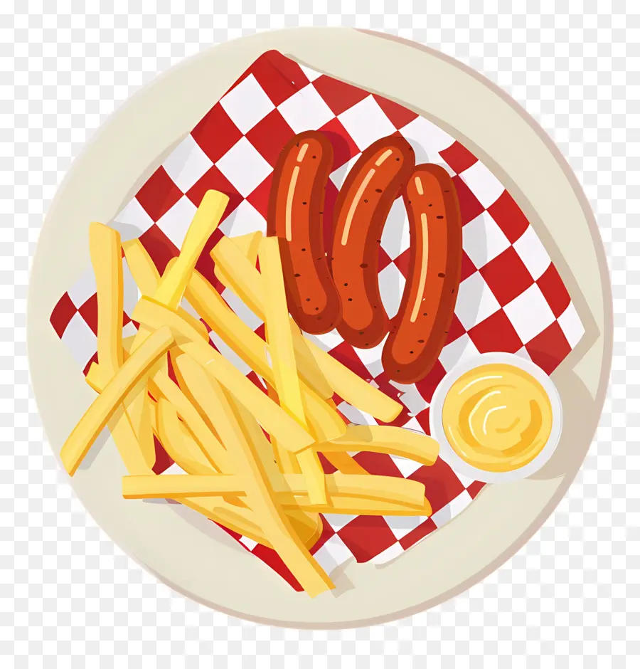 Salchipapa，Salsichas E Batatas Fritas PNG