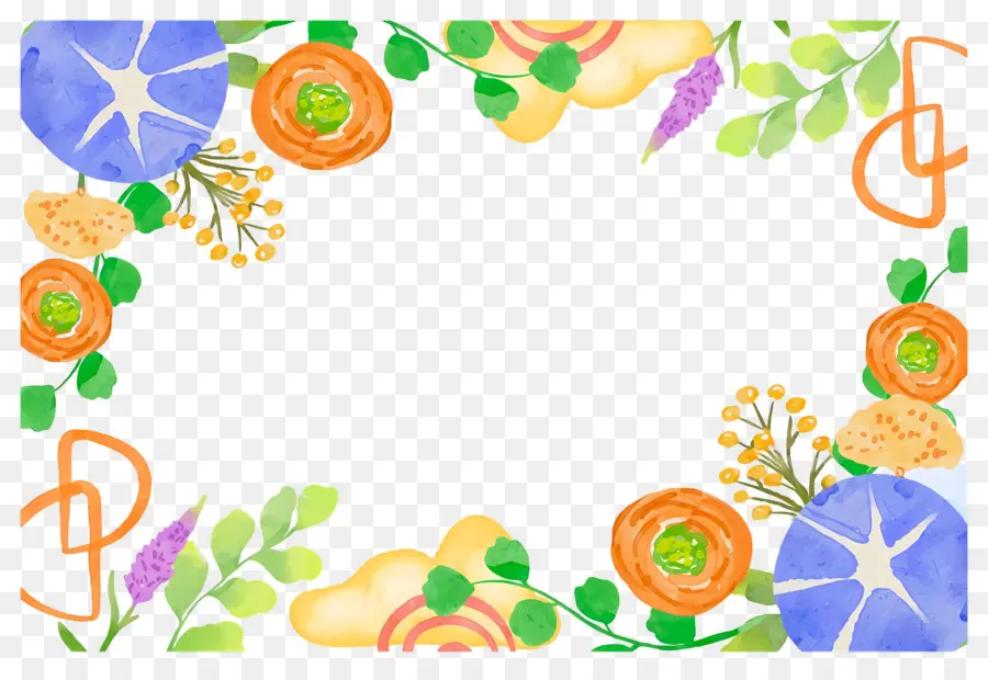 Fundo Floral，Moldura Floral PNG