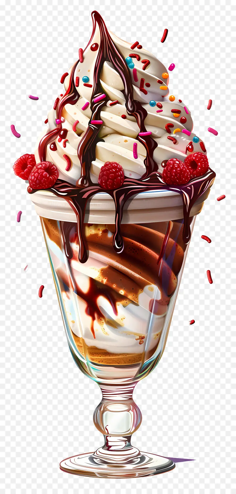 Sundae De Sorvete，Sundae De Chocolate PNG