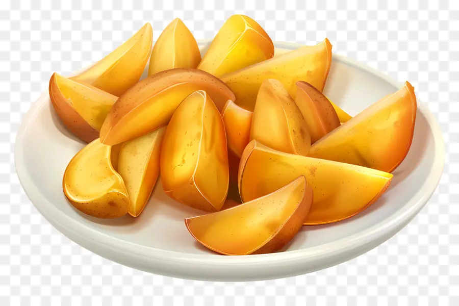 Fatias De Batata，Fatias De Batata Dourada PNG