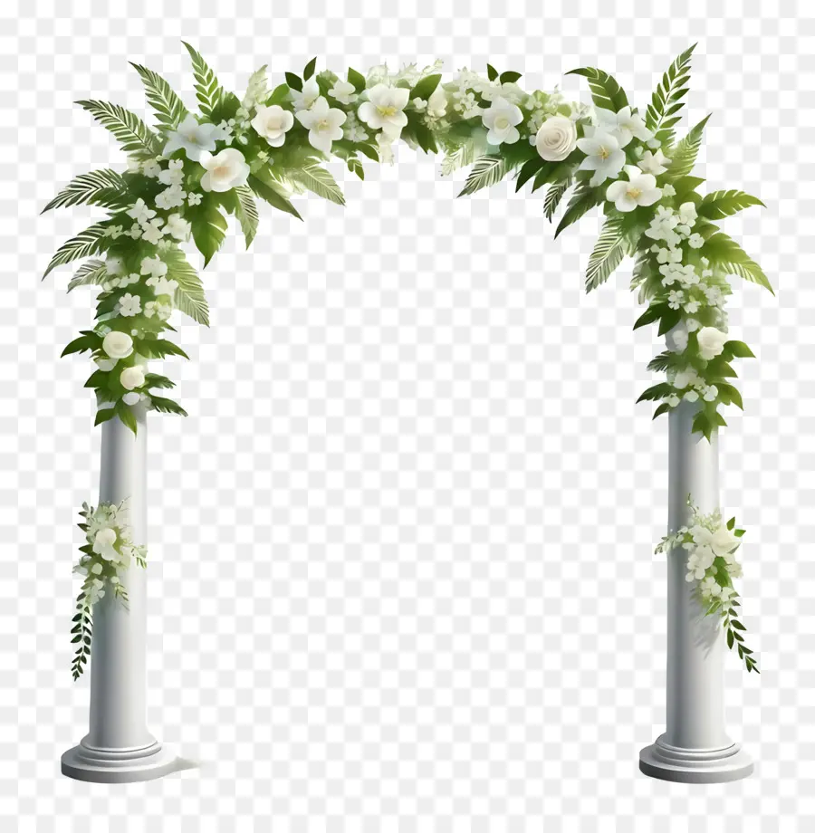 Arco De Casamento，Arco Floral Branco PNG