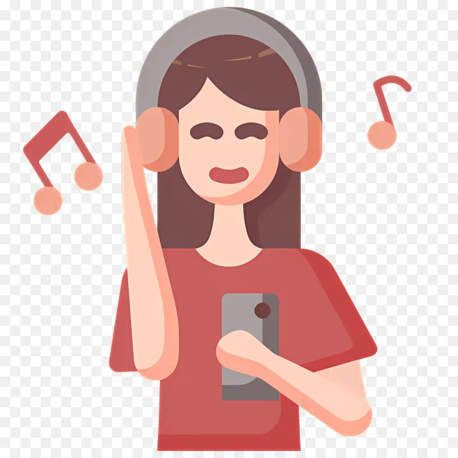 Ouvindo Música，Pessoa Com Fones De Ouvido PNG