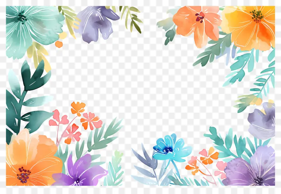 Moldura Floral，Moldura Floral Delicada PNG