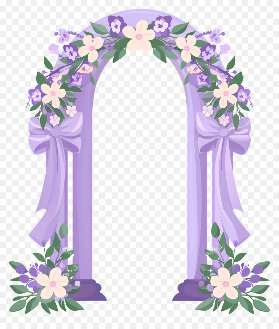 Arco De Casamento，Arco Floral Roxo PNG