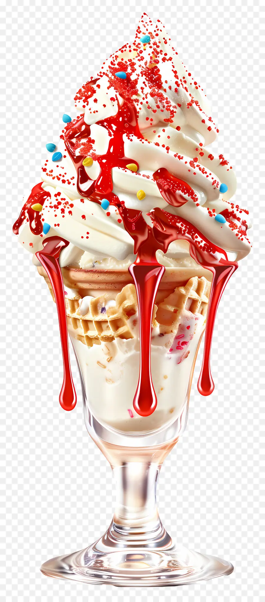 Sundae De Sorvete，Sundae De Morango PNG