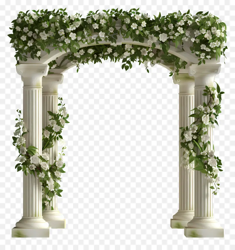 Arco De Casamento，Arco Floral Branco PNG