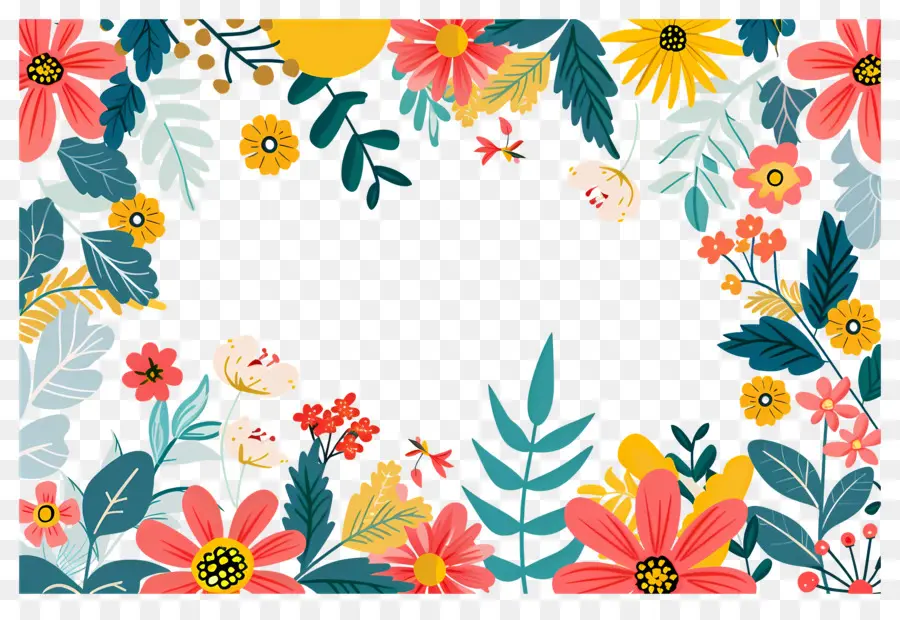 Moldura Floral，Moldura Floral Delicada PNG