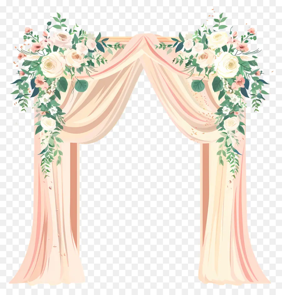 Arco De Casamento，Arco Floral Rosa PNG