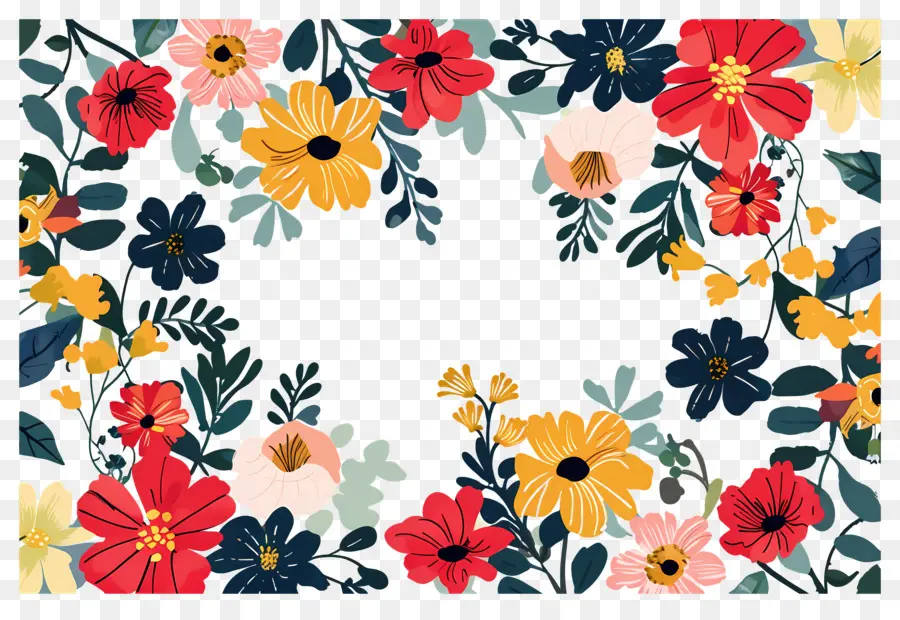 Moldura Floral，Moldura Floral Delicada PNG