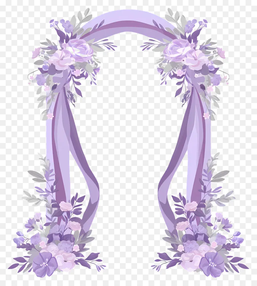 Arco De Casamento，Arco Floral Roxo PNG