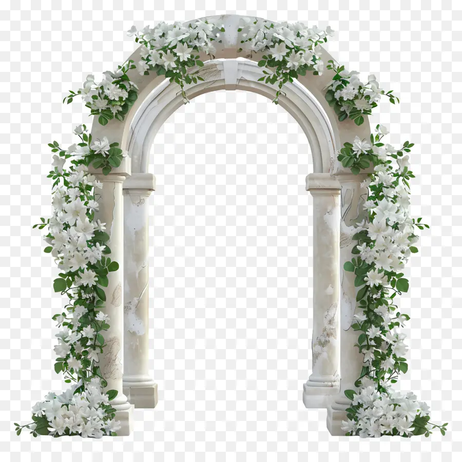 Arco De Casamento，Arco Floral Branco PNG