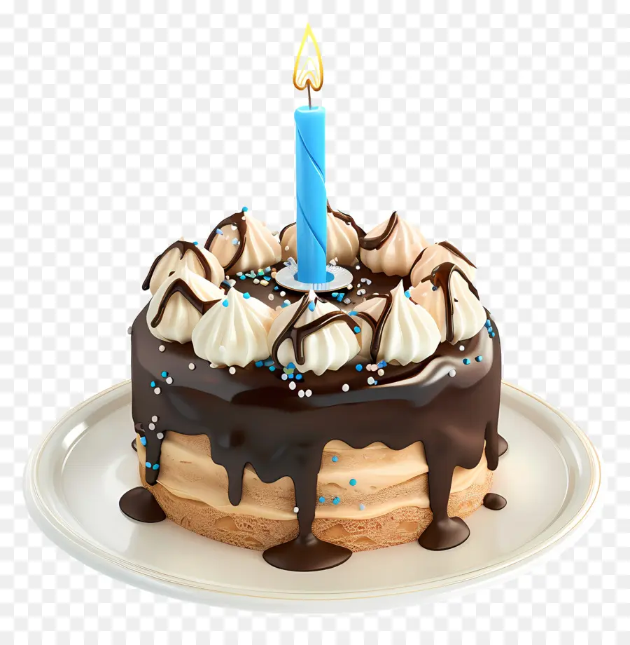 Bolo De Aniversário 3d，Bolo De Chocolate PNG