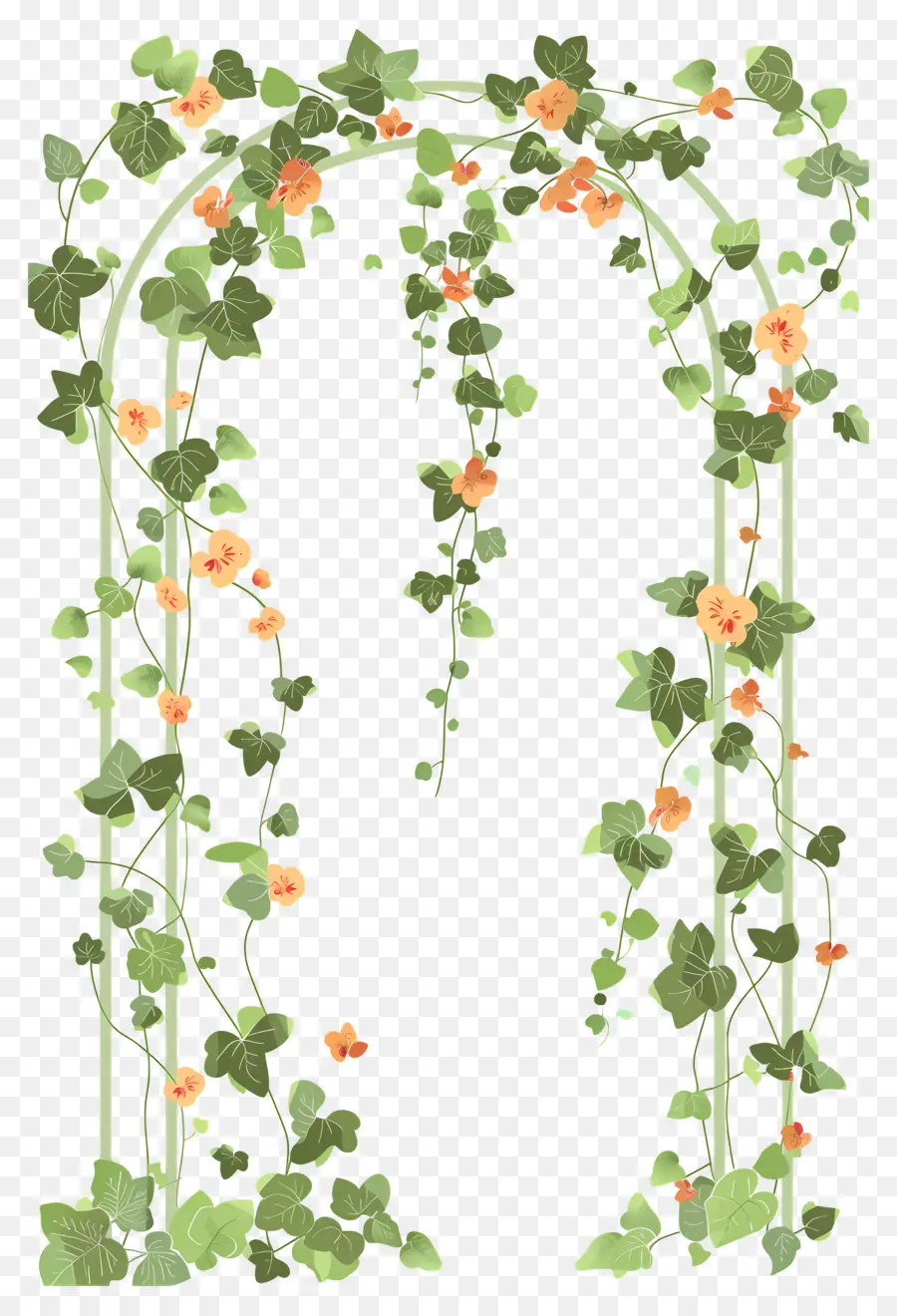 Arco De Flores，Arco Floral Com Flores Laranjas PNG