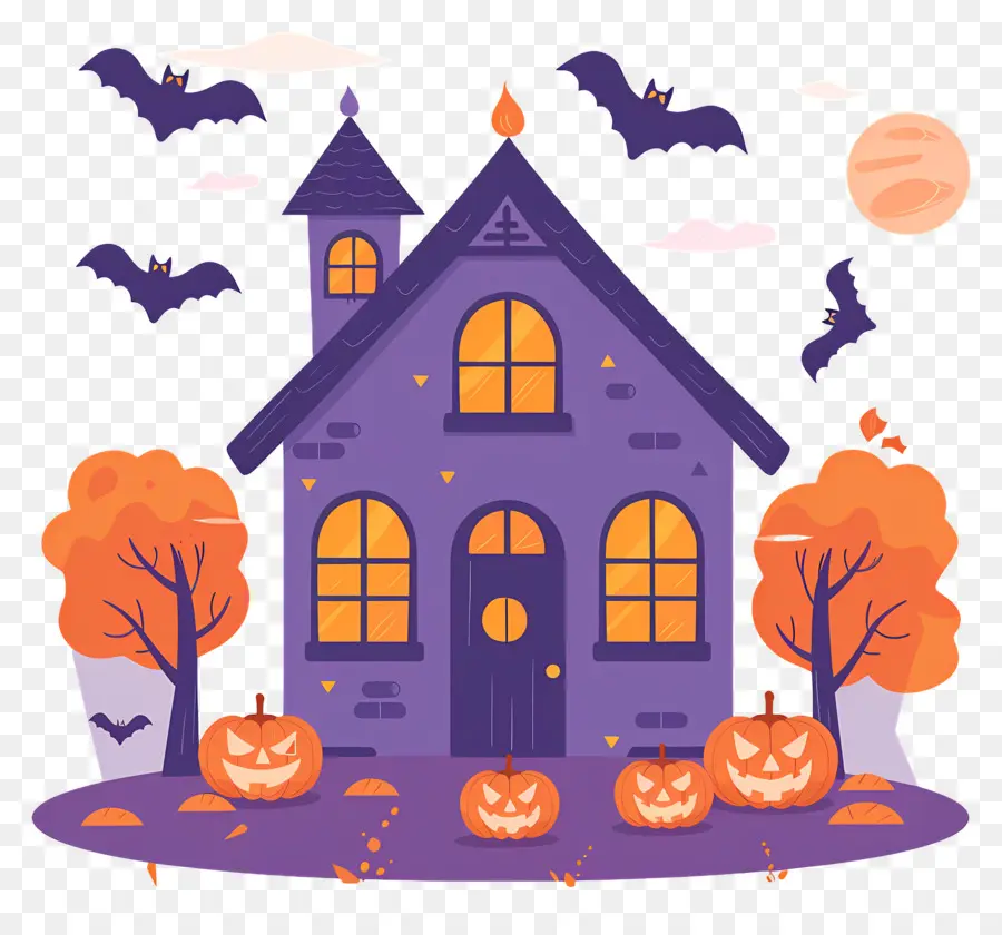 Casa De Halloween，Casa Assombrada PNG