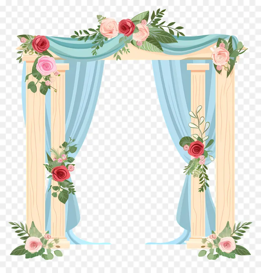 Arco De Casamento，Arco Floral Rosa PNG