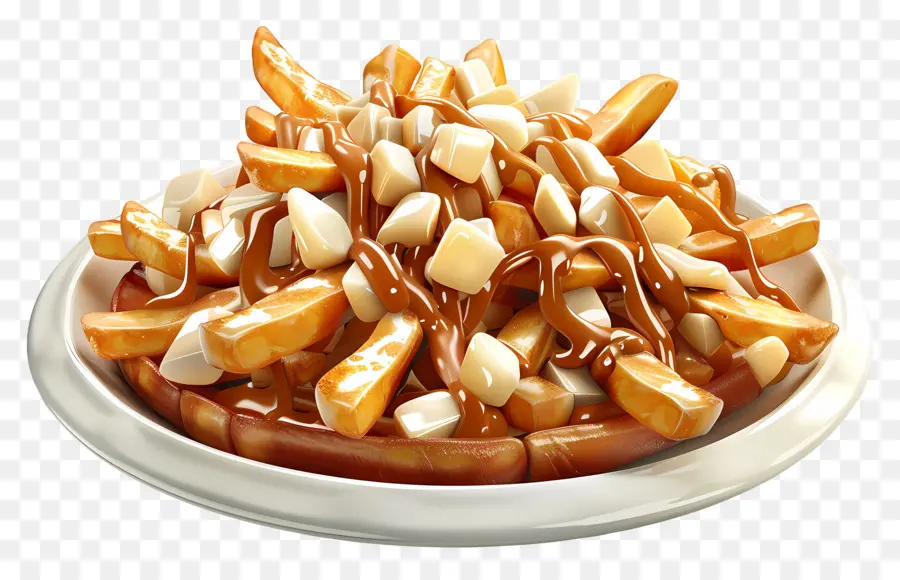 Poutine，Coalhada De Queijo PNG