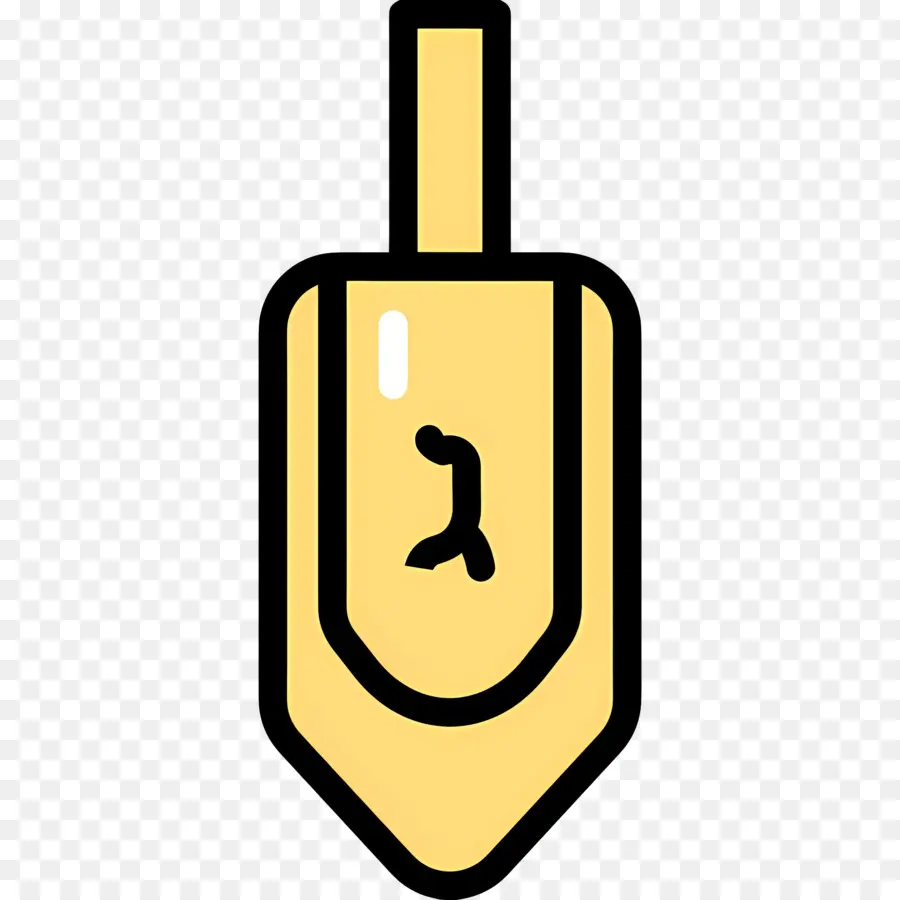 Hanukkah Dreidel，Pião Amarelo PNG