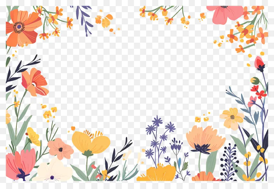 Moldura Floral，Moldura Floral Delicada PNG