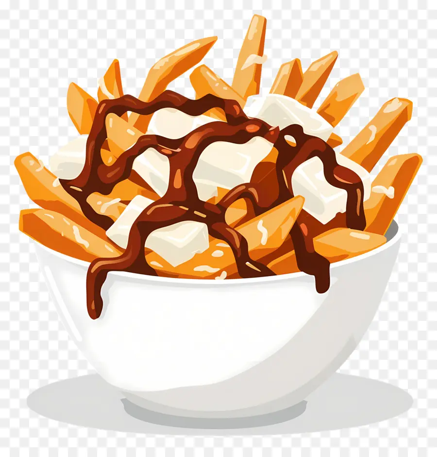 Poutine，Poutine Com Coberturas PNG