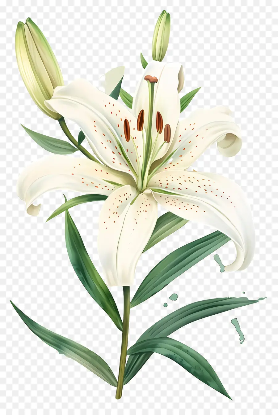 Flor De Lírio，Lírio Branco PNG