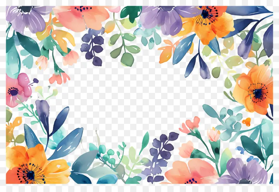 Moldura Floral，Moldura Floral Delicada PNG