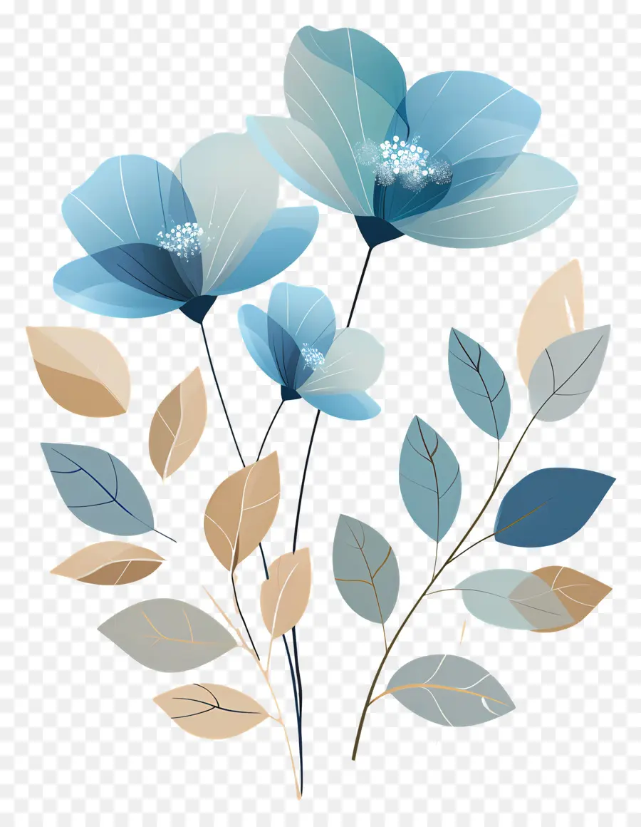 Flores Azuis，Flor Azul PNG