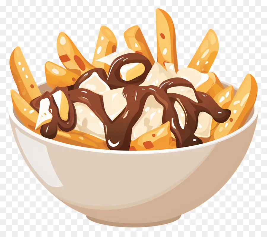 Poutine，Poutine Com Coberturas PNG