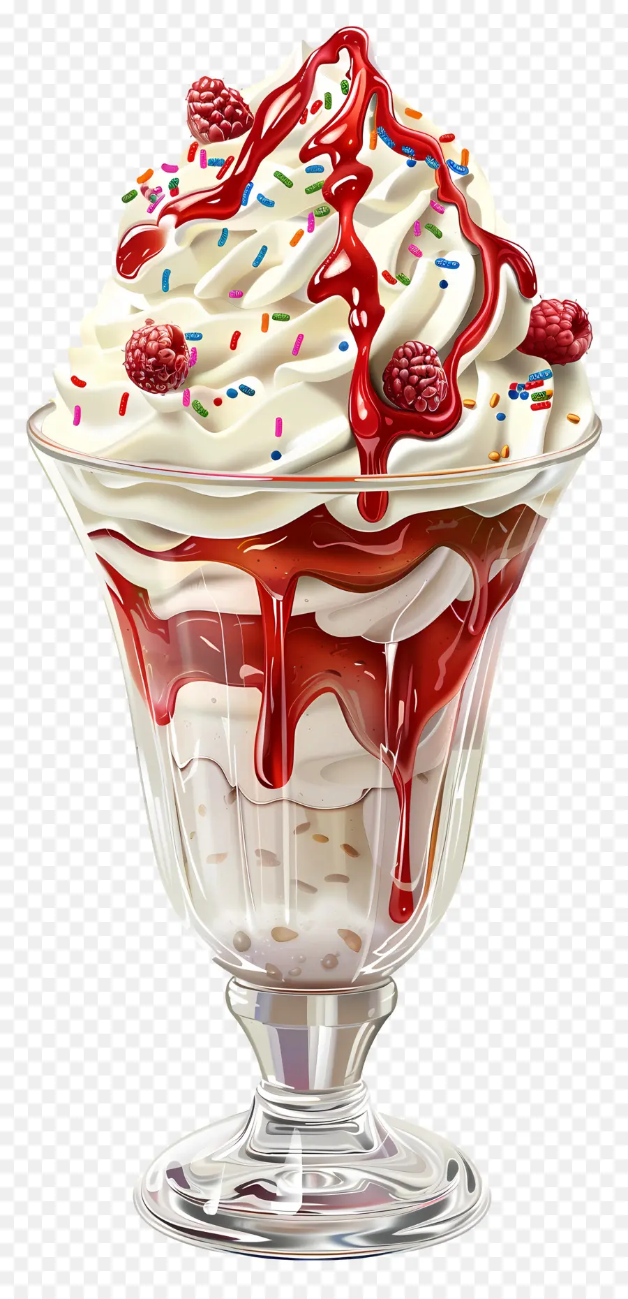 Sundae De Sorvete，Sundae De Morango PNG