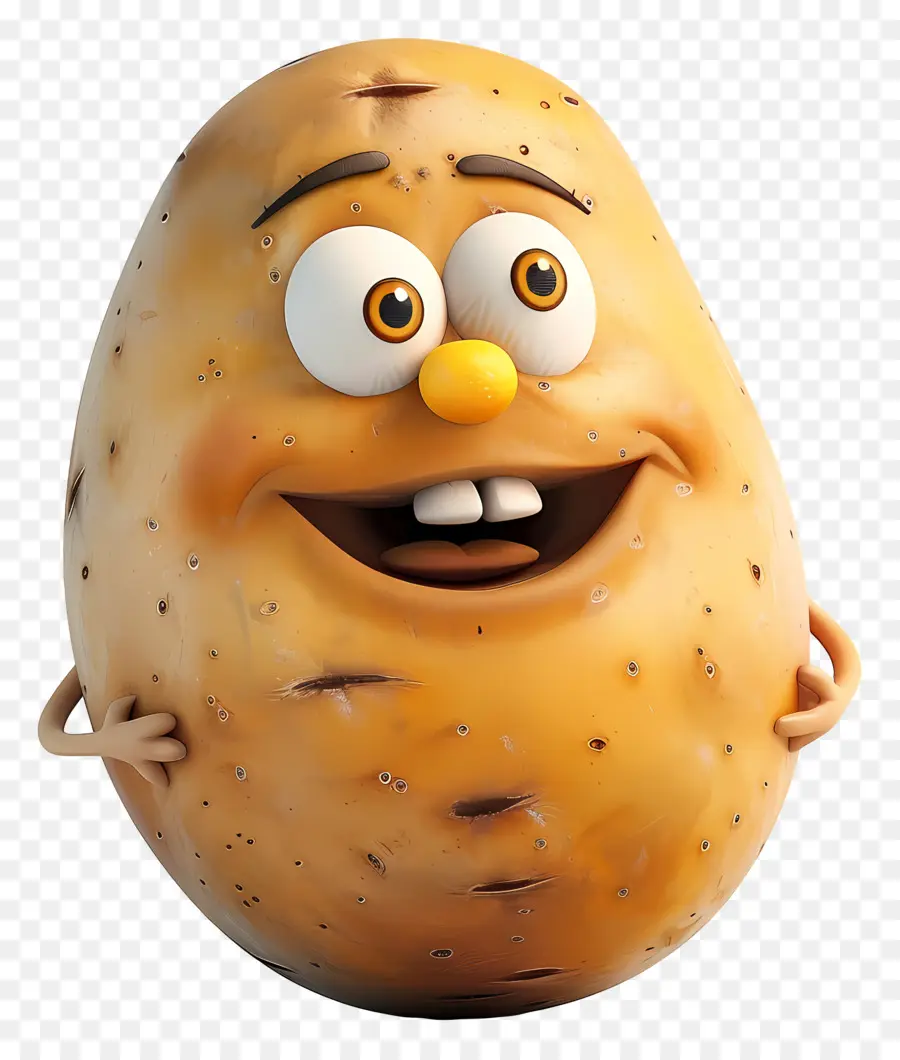 Batata De Desenho Animado，Sorrindo PNG