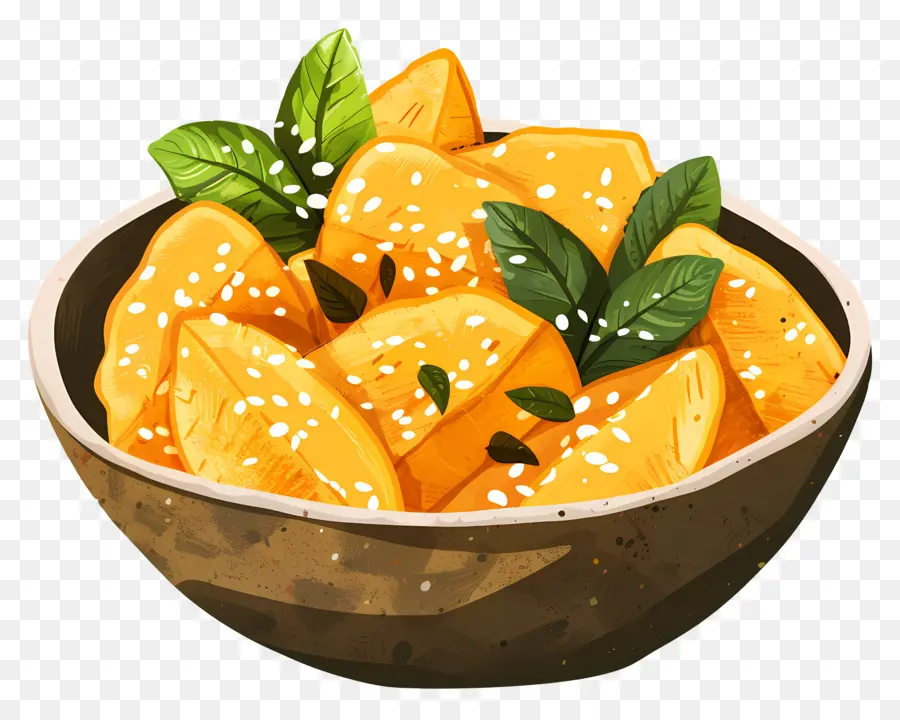 Batata Assada，Fatias De Laranja PNG