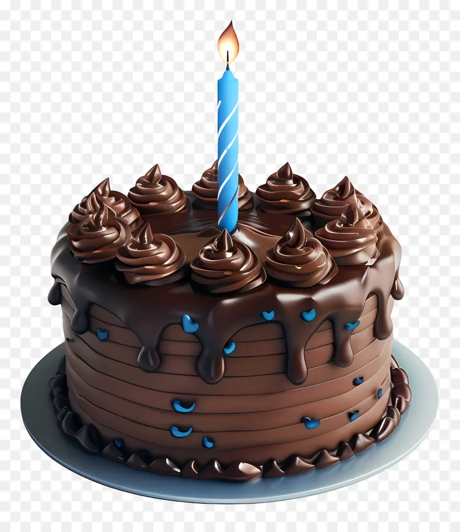 Bolo De Aniversário 3d，Bolo De Chocolate PNG