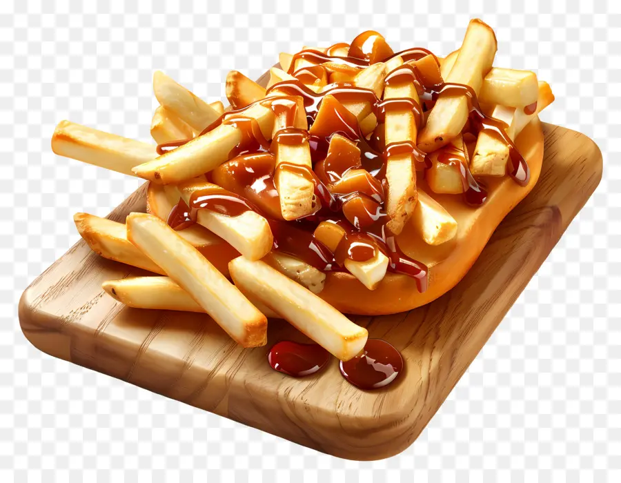 Poutine，Poutine Com Molho PNG