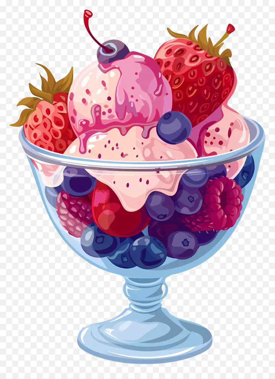 Sundae De Sorvete，Salada De Frutas PNG