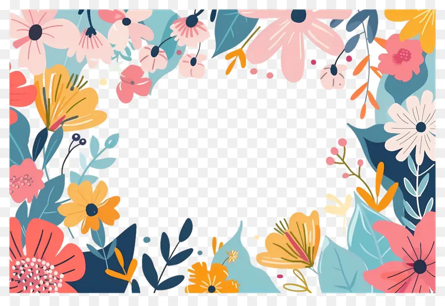 Moldura Floral，Moldura Floral Delicada PNG