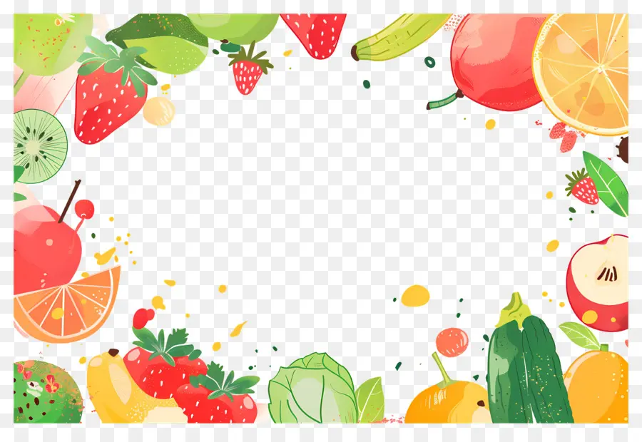 Fundo Alimentar，Quadro De Frutas PNG