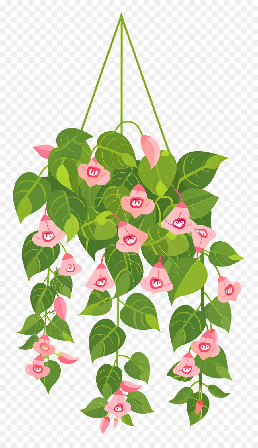 Flores Penduradas，Planta Suspensa Com Flores Rosa PNG