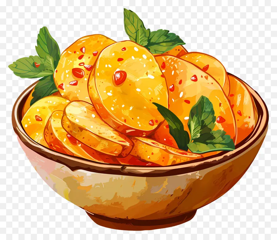 Batata Assada，Fatias De Laranja PNG