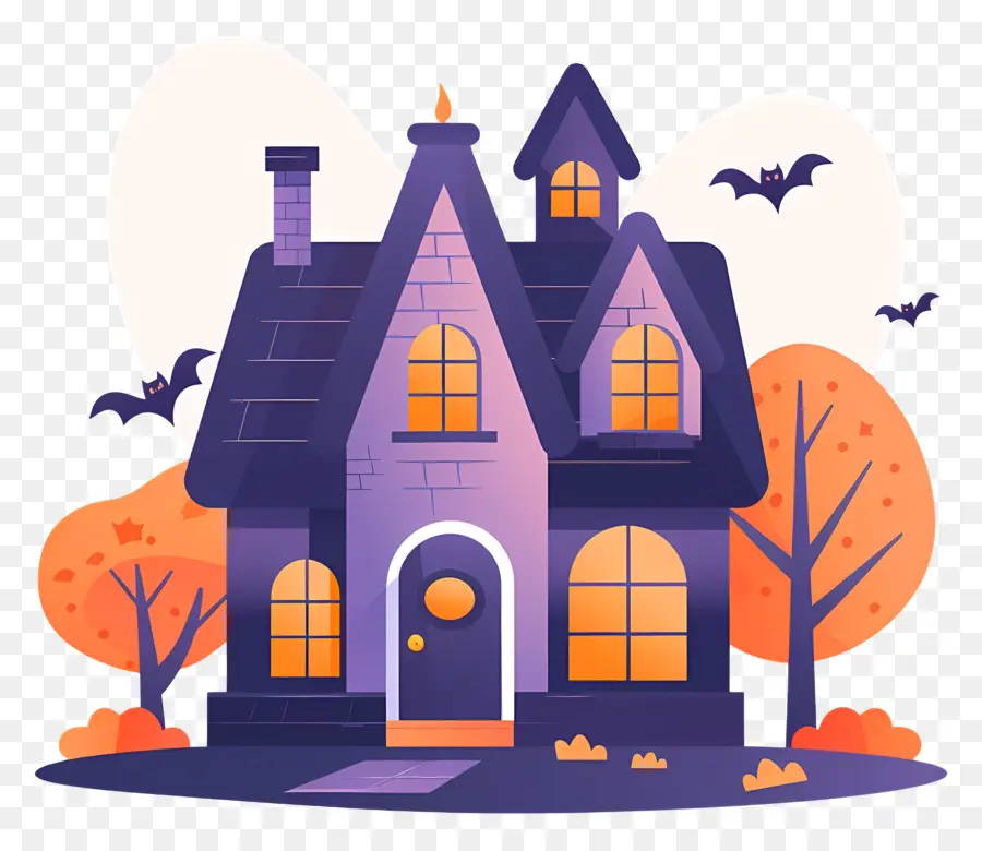 Casa De Halloween，Casa Assombrada PNG