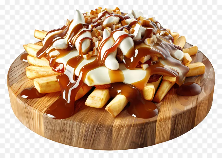 Poutine，Poutine Com Creme De Leite PNG