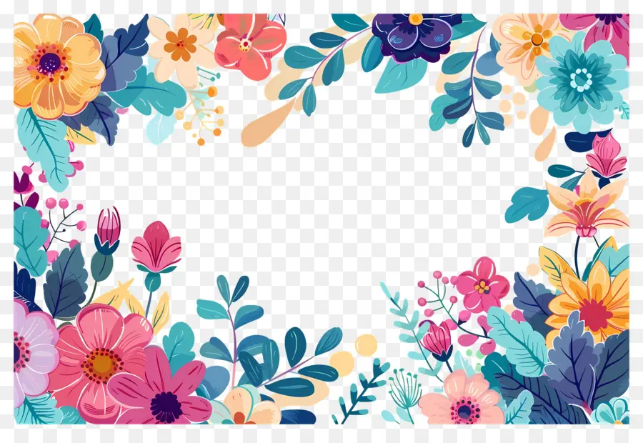 Moldura Floral，Moldura Floral Delicada PNG