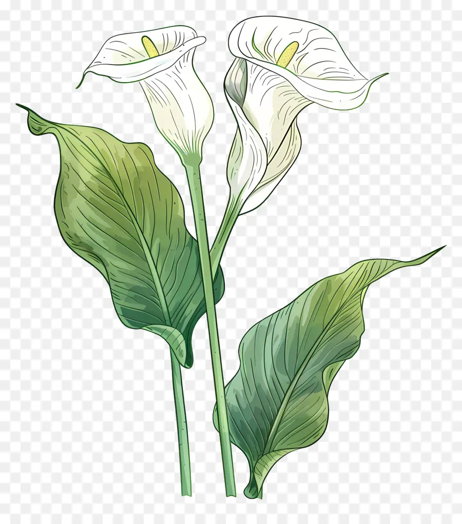 Calla Lírio，Lírios Brancos PNG